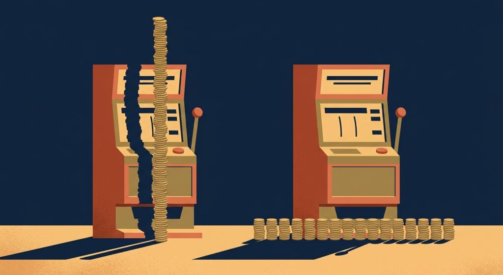 Beda slot volatilitas tinggi dan rendah serta risikonya